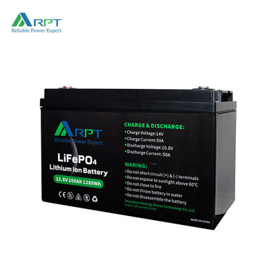 chất lượng 1280Wh pin Lithium Ion Rv RPT 12V 100Ah pin LiFePO4 nhà máy sản xuất