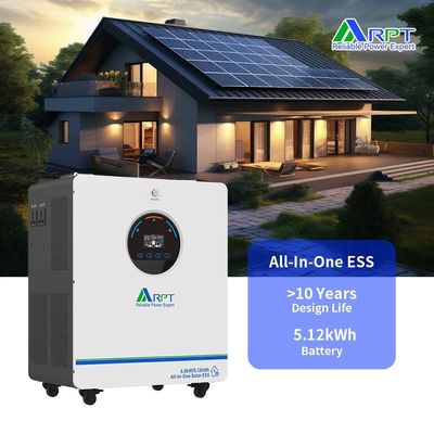Giá tốt. RPT-Battery 6KW Inverter mặt trời 51.2V 100AH LiFePO4 pin lithium cho 6KW 5.12KWh Tất cả trong một hệ thống lưu trữ năng lượng gia đình trực tuyến